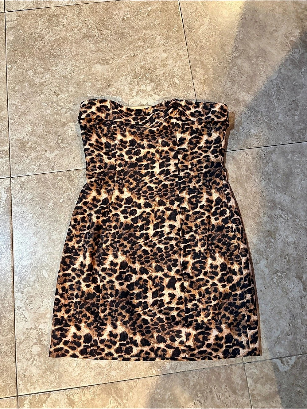 Superdown Leopard Print Mini Dress small